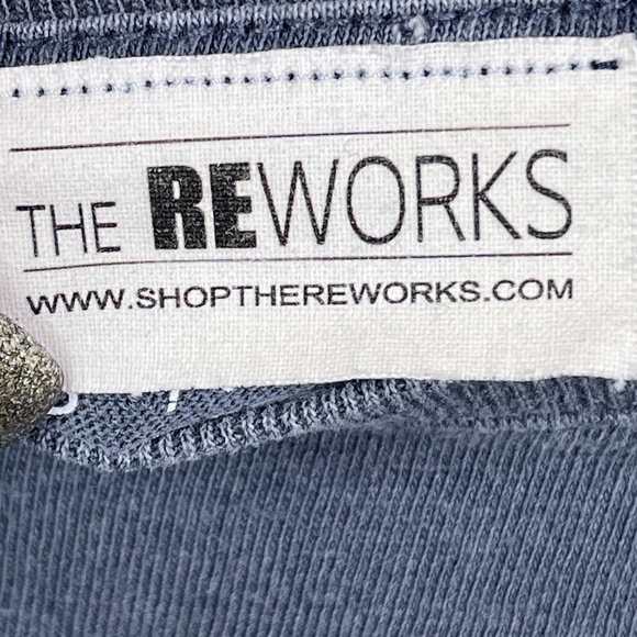 THE REWORKS Denim Patchwork Crop Top - Gypsy Hippie Vibe - Picture 4 of 5